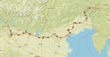 Komoot Karten E-Bike Europatour mit Hund 2019 – Italien