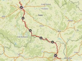 Komoot Karten E-Bike Europatour mit Hund 2019 – Greenways Wien Prag (Praha Wien)